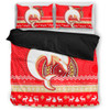 Redcliffe Dolphins Bedding Set - Australia Ugly Xmas With Aboriginal Patterns For Die Hard Fans