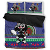 New Zealand Warriors Bedding Set - Australia Ugly Xmas With Aboriginal Patterns For Die Hard Fans
