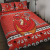 St. George Illawarra Dragons Quilt Bed Set - Australia Ugly Xmas With Aboriginal Patterns For Die Hard Fans