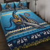 Gold Coast Titans Quilt Bed Set - Australia Ugly Xmas With Aboriginal Patterns For Die Hard Fans