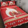 Redcliffe Dolphins Quilt Bed Set - Australia Ugly Xmas With Aboriginal Patterns For Die Hard Fans
