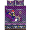 Melbourne Storm Quilt Bed Set - Australia Ugly Xmas With Aboriginal Patterns For Die Hard Fans