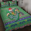 Canberra Raiders Quilt Bed Set - Australia Ugly Xmas With Aboriginal Patterns For Die Hard Fans