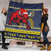 North Queensland Cowboys Premium Quilt - Australia Ugly Xmas With Aboriginal Patterns For Die Hard Fans