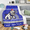 Canterbury-Bankstown Bulldogs Premium Blanket - Australia Ugly Xmas With Aboriginal Patterns For Die Hard Fans