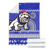 Canterbury-Bankstown Bulldogs Premium Blanket - Australia Ugly Xmas With Aboriginal Patterns For Die Hard Fans