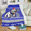 Canterbury-Bankstown Bulldogs Premium Blanket - Australia Ugly Xmas With Aboriginal Patterns For Die Hard Fans