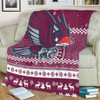 Manly Warringah Sea Eagles Premium Blanket - Australia Ugly Xmas With Aboriginal Patterns For Die Hard Fans