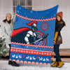 Newcastle Knights Premium Blanket - Australia Ugly Xmas With Aboriginal Patterns For Die Hard Fans