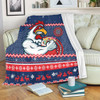 Sydney Roosters Premium Blanket - Australia Ugly Xmas With Aboriginal Patterns For Die Hard Fans