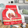 Redcliffe Dolphins Premium Blanket - Australia Ugly Xmas With Aboriginal Patterns For Die Hard Fans