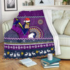 Melbourne Storm Premium Blanket - Australia Ugly Xmas With Aboriginal Patterns For Die Hard Fans