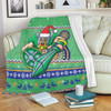 Canberra Raiders Premium Blanket - Australia Ugly Xmas With Aboriginal Patterns For Die Hard Fans