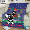 New Zealand Warriors Premium Blanket - Australia Ugly Xmas With Aboriginal Patterns For Die Hard Fans