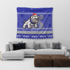 Canterbury-Bankstown Bulldogs Tapestry - Australia Ugly Xmas With Aboriginal Patterns For Die Hard Fans