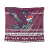 Manly Warringah Sea Eagles Tapestry - Australia Ugly Xmas With Aboriginal Patterns For Die Hard Fans