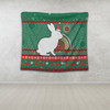 South Sydney Rabbitohs Tapestry - Australia Ugly Xmas With Aboriginal Patterns For Die Hard Fans