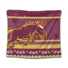 Brisbane Broncos Tapestry - Australia Ugly Xmas With Aboriginal Patterns For Die Hard Fans