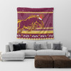 Brisbane Broncos Tapestry - Australia Ugly Xmas With Aboriginal Patterns For Die Hard Fans