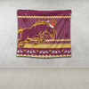 Brisbane Broncos Tapestry - Australia Ugly Xmas With Aboriginal Patterns For Die Hard Fans