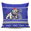 Canterbury-Bankstown Bulldogs Pillow Cover - Australia Ugly Xmas With Aboriginal Patterns For Die Hard Fans