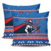 Newcastle Knights Pillow Cover - Australia Ugly Xmas With Aboriginal Patterns For Die Hard Fans
