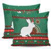 South Sydney Rabbitohs Pillow Cover - Australia Ugly Xmas With Aboriginal Patterns For Die Hard Fans