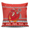 St. George Illawarra Dragons Pillow Cover - Australia Ugly Xmas With Aboriginal Patterns For Die Hard Fans