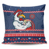 Sydney Roosters Pillow Cover - Australia Ugly Xmas With Aboriginal Patterns For Die Hard Fans