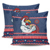 Sydney Roosters Pillow Cover - Australia Ugly Xmas With Aboriginal Patterns For Die Hard Fans