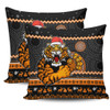 Wests Tigers Pillow Cover - Australia Ugly Xmas With Aboriginal Patterns For Die Hard Fans