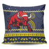 North Queensland Cowboys Pillow Cover - Australia Ugly Xmas With Aboriginal Patterns For Die Hard Fans