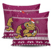 Queensland Pillow Cover - Australia Ugly Xmas With Aboriginal Patterns For Die Hard Fans