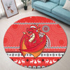 St. George Illawarra Dragons Round Rug - Australia Ugly Xmas With Aboriginal Patterns For Die Hard Fans