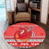 St. George Illawarra Dragons Round Rug - Australia Ugly Xmas With Aboriginal Patterns For Die Hard Fans