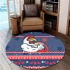 Sydney Roosters Round Rug - Australia Ugly Xmas With Aboriginal Patterns For Die Hard Fans