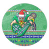 Canberra Raiders Round Rug - Australia Ugly Xmas With Aboriginal Patterns For Die Hard Fans