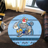 New South Wales Round Rug - Australia Ugly Xmas With Aboriginal Patterns For Die Hard Fans