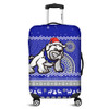 Canterbury-Bankstown Bulldogs Luggage Cover - Australia Ugly Xmas With Aboriginal Patterns For Die Hard Fans