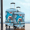 Cronulla-Sutherland Sharks Luggage Cover - Australia Ugly Xmas With Aboriginal Patterns For Die Hard Fans