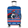 Newcastle Knights Luggage Cover - Australia Ugly Xmas With Aboriginal Patterns For Die Hard Fans