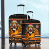 Wests Tigers Luggage Cover - Australia Ugly Xmas With Aboriginal Patterns For Die Hard Fans