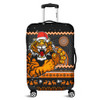 Wests Tigers Luggage Cover - Australia Ugly Xmas With Aboriginal Patterns For Die Hard Fans