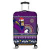 Melbourne Storm Luggage Cover - Australia Ugly Xmas With Aboriginal Patterns For Die Hard Fans