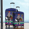 New Zealand Warriors Luggage Cover - Australia Ugly Xmas With Aboriginal Patterns For Die Hard Fans