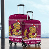 Queensland Luggage Cover - Australia Ugly Xmas With Aboriginal Patterns For Die Hard Fans