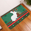 South Sydney Rabbitohs Door Mat - Australia Ugly Xmas With Aboriginal Patterns For Die Hard Fans