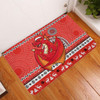 St. George Illawarra Dragons Door Mat - Australia Ugly Xmas With Aboriginal Patterns For Die Hard Fans