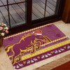 Brisbane Broncos Door Mat - Australia Ugly Xmas With Aboriginal Patterns For Die Hard Fans