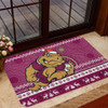 Queensland Door Mat - Australia Ugly Xmas With Aboriginal Patterns For Die Hard Fans